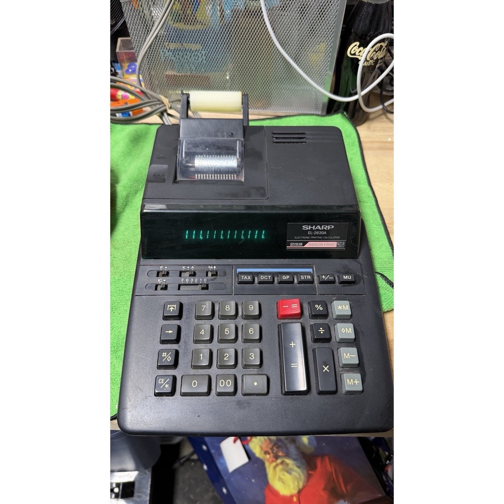 Sharp EL-2630A Printing Calculator 12 Digit 2-Color Ribbon‎ Tested Working